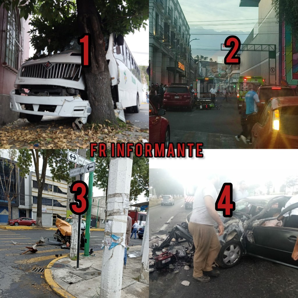 Viernes de accidentes en Toluca; 4 hechos con más de 15&nbsp;lesionados