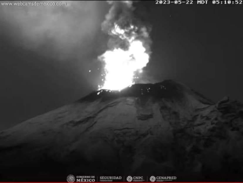 Continúa la actividad volcánica en el&nbsp;Popo