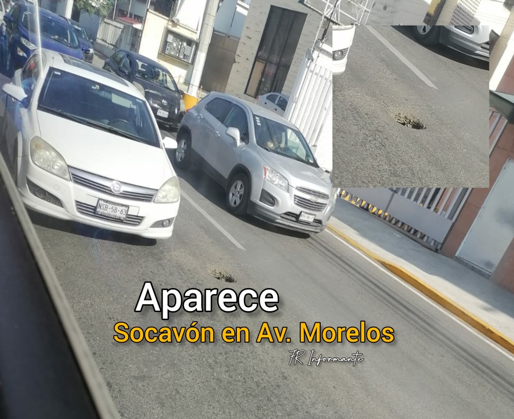 Denuncia: Aparece socavón en avenida Morelos Toluca frente a la altura del parque Vicente&nbsp;Guerrero
