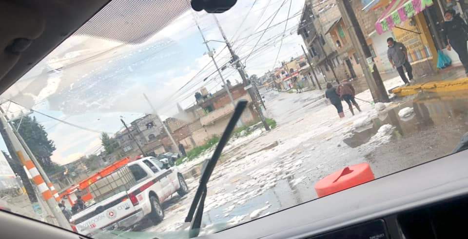 Granizada afecta varios puntos del Valle de&nbsp;Toluca