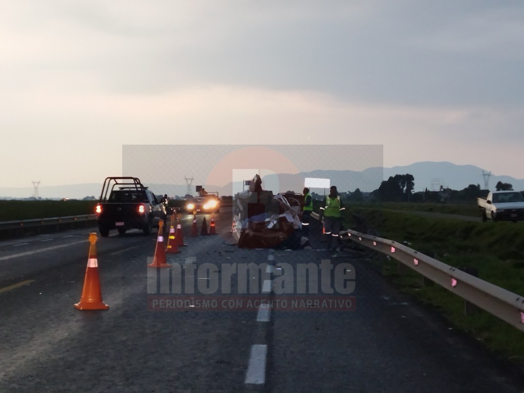 Fallece un hombre en choque de coche contra camioneta en la Lerma-Tres&nbsp;Marías