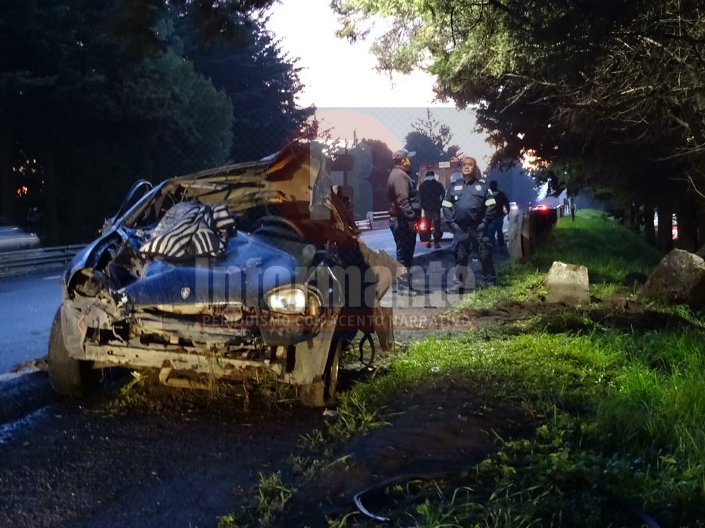 Murió al chocar contra un árbol en&nbsp;Tolloacan