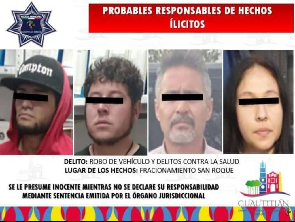 Desarticula Policía municipal de Cuautitlán grupo crimin@)l dedicado al robo de autos y&nbsp;n@rcomenudeo