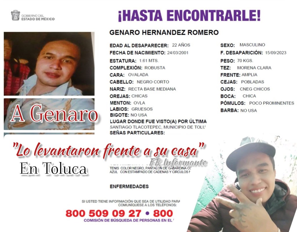 A Genaro lo levantaron frente a su casa el día del Grito de Independencia en&nbsp;#Toluca