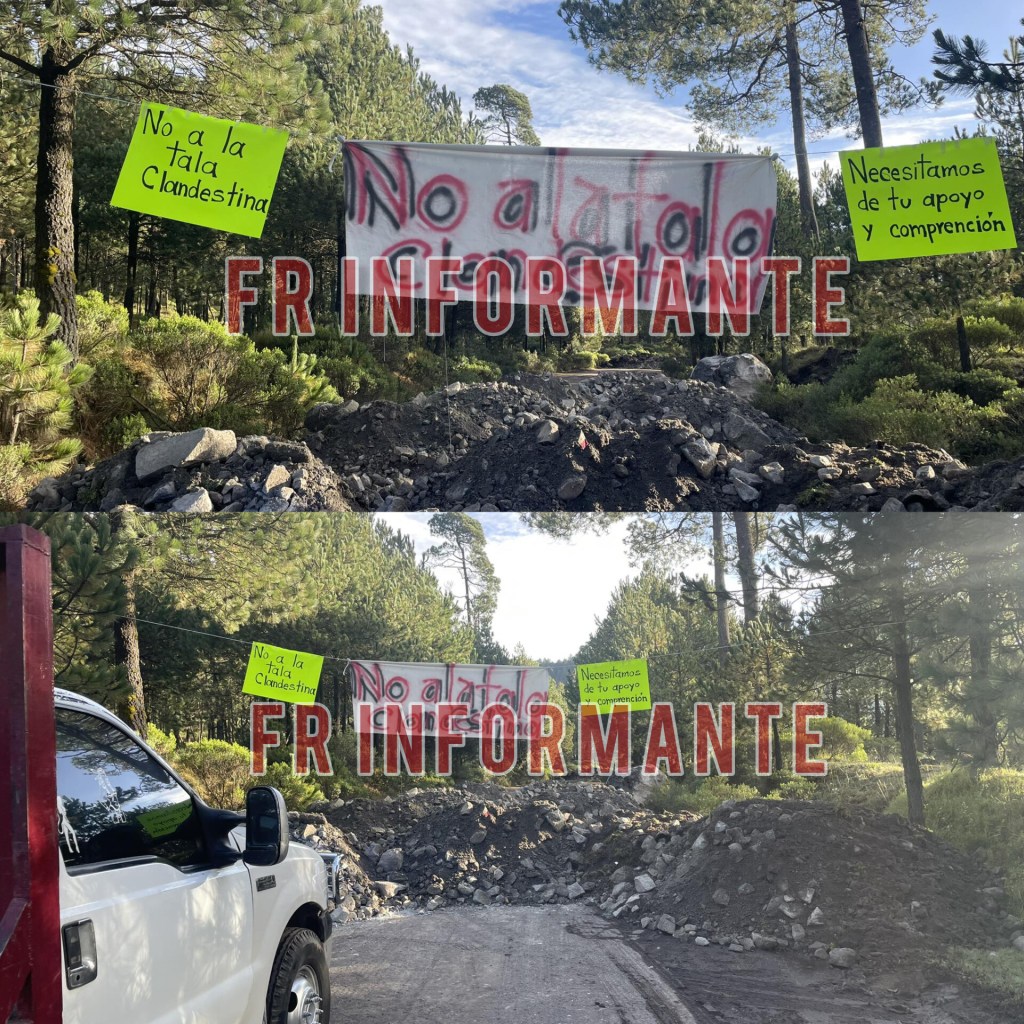 Bloquean paso a talamontes en&nbsp;Jilotzingo