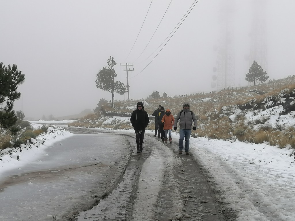 Cae primera nevada en la cima del volcán&nbsp;#Xinantécatl