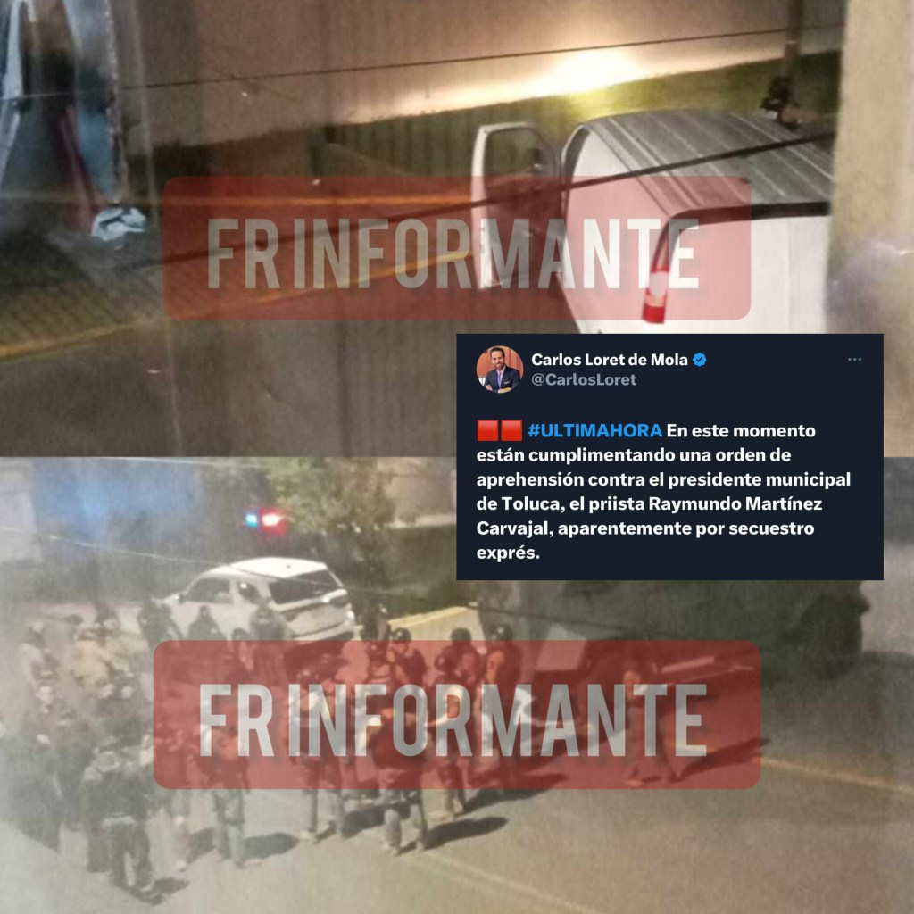 Operativo en colonia del Parque por detención del alcalde de #Toluca Raymundo Martínez&nbsp;Carbajal
