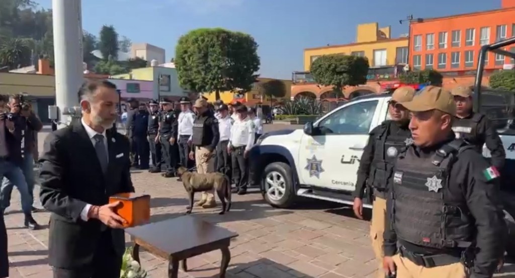 Rinden homenaje en Metepec a Zeus, el elemento canino fallecido en&nbsp;servicio