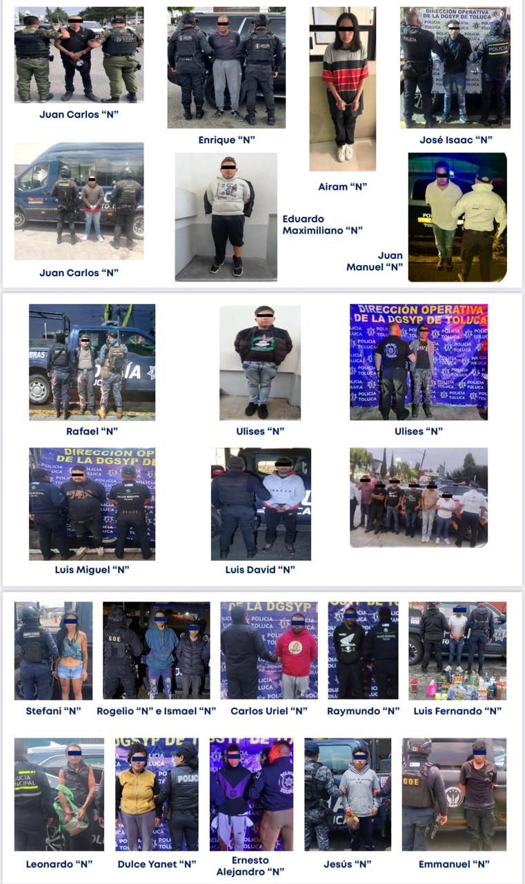 Seguridad: Logra policía de #Toluca 29 detenidos en dos&nbsp;semanas👇👮‍♂️
