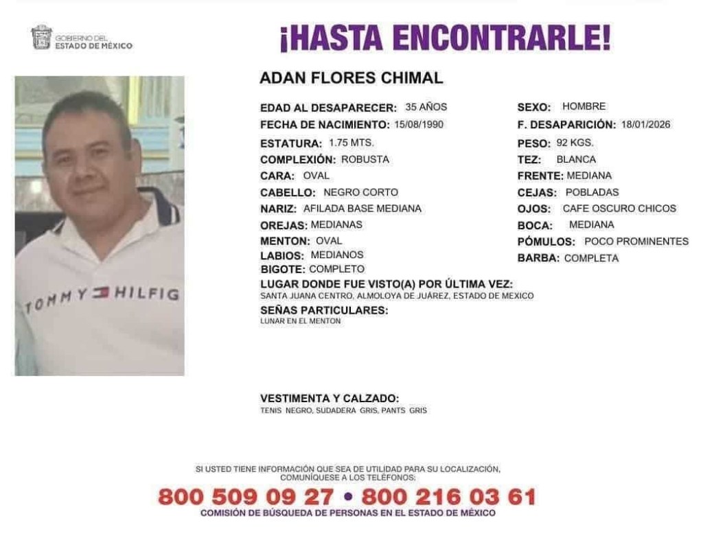 Adán desapareció en la libre Toluca-Ixtlahuaca luego de ser presuntamente&nbsp;“levantado”