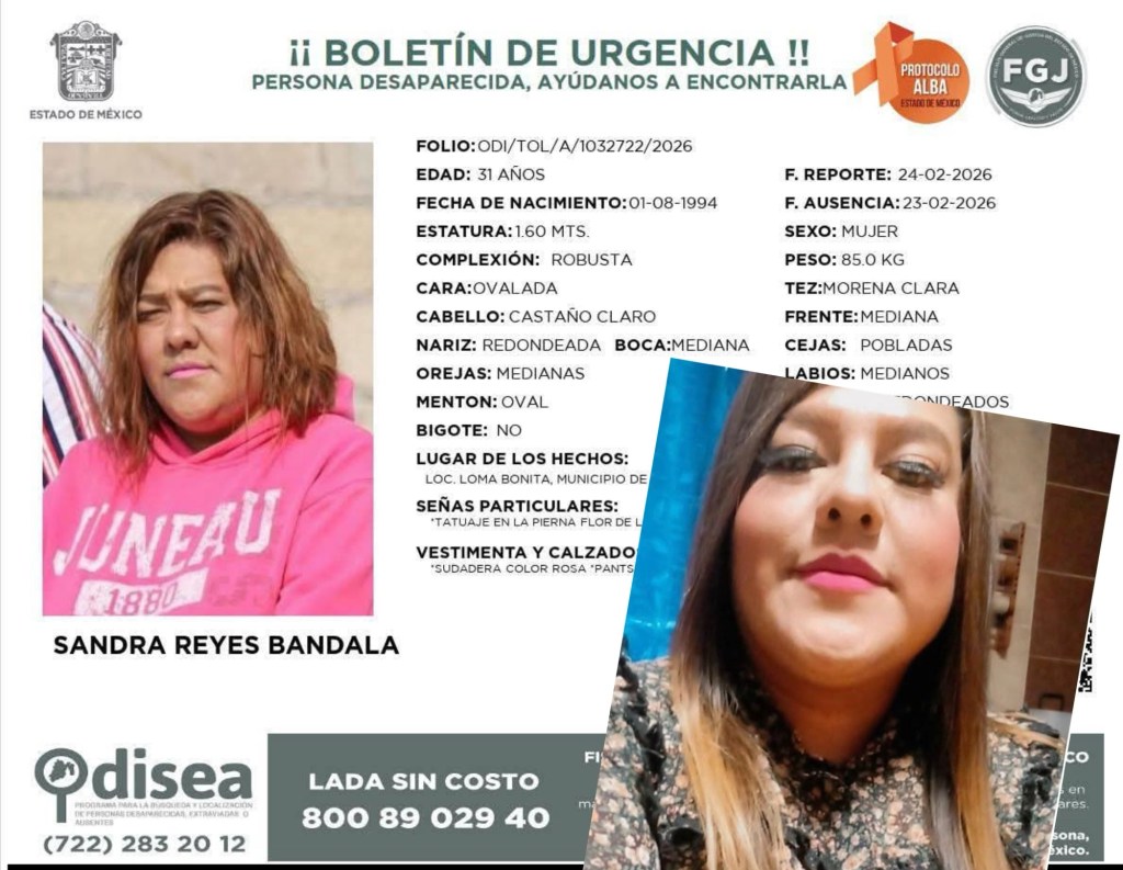 Desaparece delegada de #Ocoyoacac al tomar un taxi; Sandra se dirigía a Loma Bonita y no&nbsp;llegó