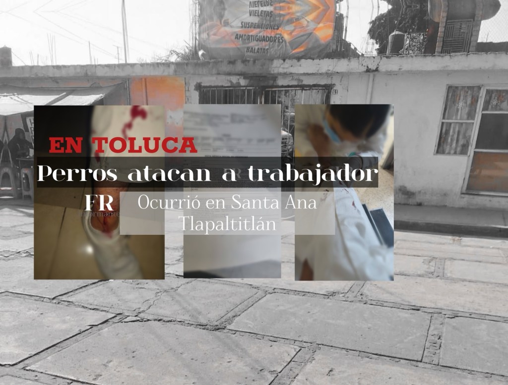 Perros at&can a trabajador durante la madrugada en Santa Ana Tlapaltitlán #Toluca; lo enviaron al hospital
