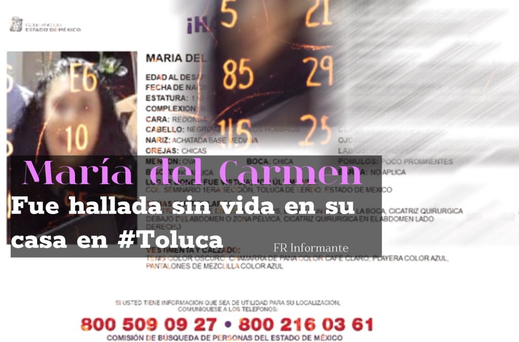 La buscaron por días; ella estaba sin vida en la casa que rentaba en #Toluca